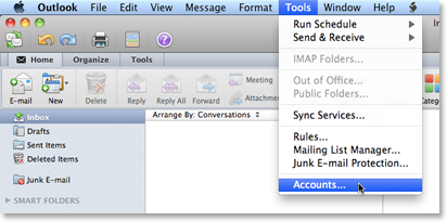 microsoft outlook for mac, add a new email